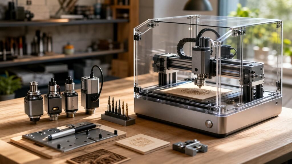 SnapForge Mini: A Desktop Toolhead System for Light CNC, Plotting, and Engraving
